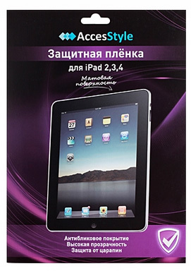 Защитная пленка для планшетного компьютера AccesStyle 4603720423010 для iPad матовая